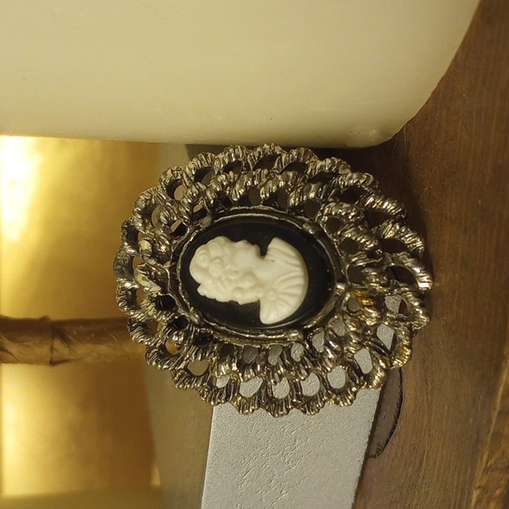 Vintage Cameo Style Brooch
